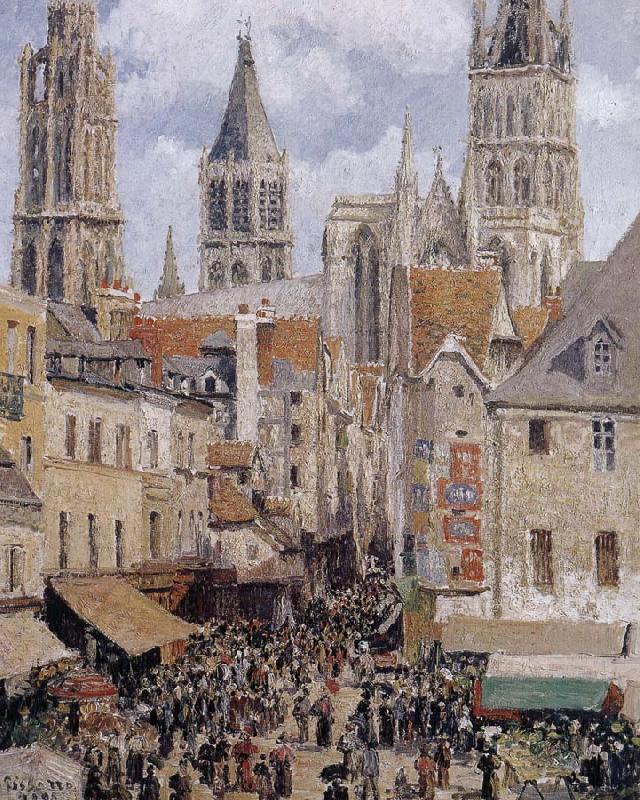 Camille Pissarro The streets of Rouen Spain oil painting art
